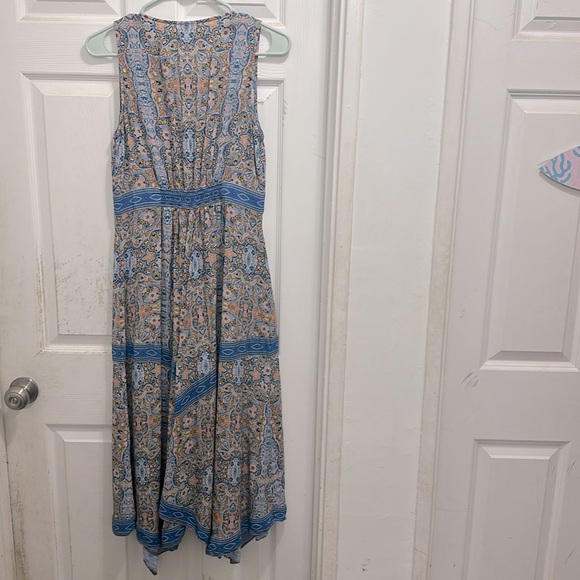 Shoshanna Atlas Hanky-Hem (Cornflower Multi) Midi Dress size 6 - Picture 4 of 5